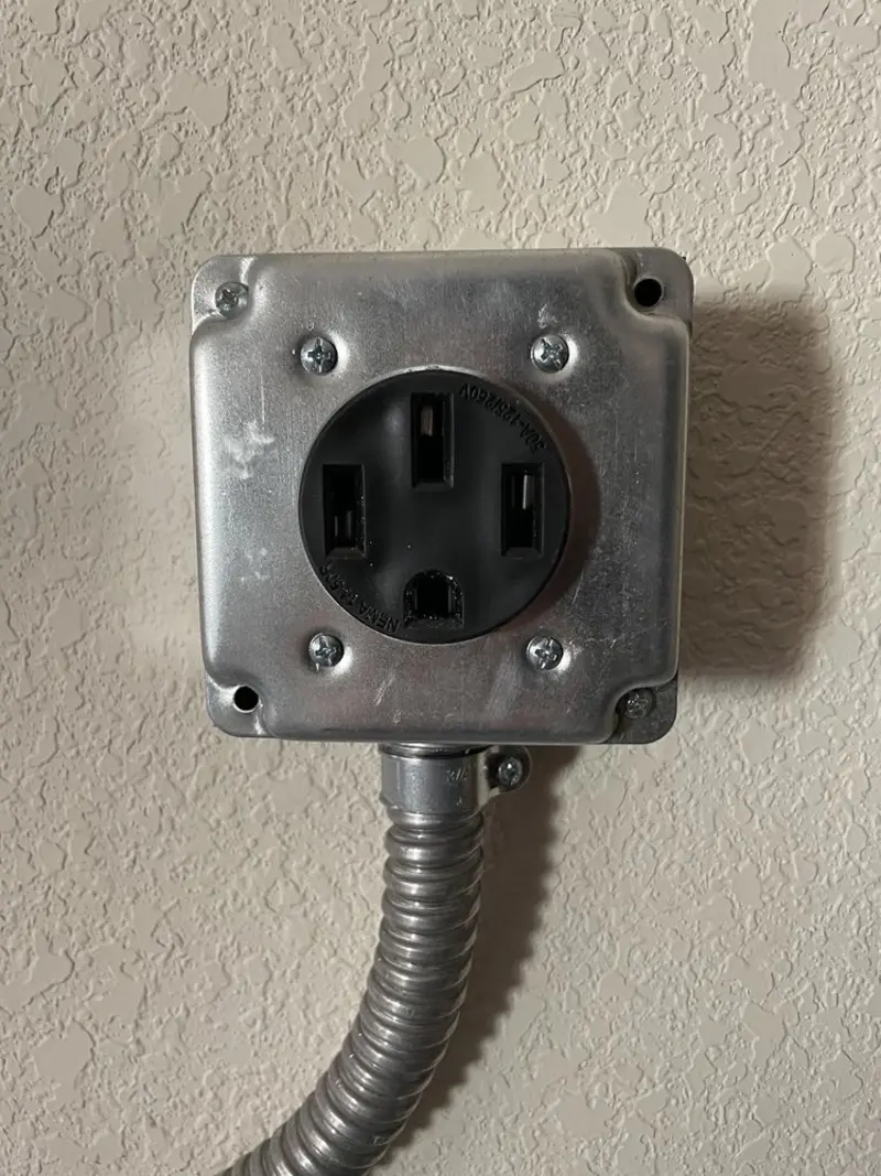 NEMA 14-50 outlet installed for Electrical Panel Upgrade in Cooper